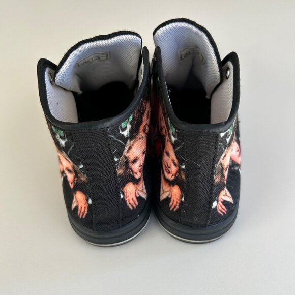 Golden Girls High-Top Sneakers Size 8 Black Canvas & Rubber Shoes - Picture 4 of 7